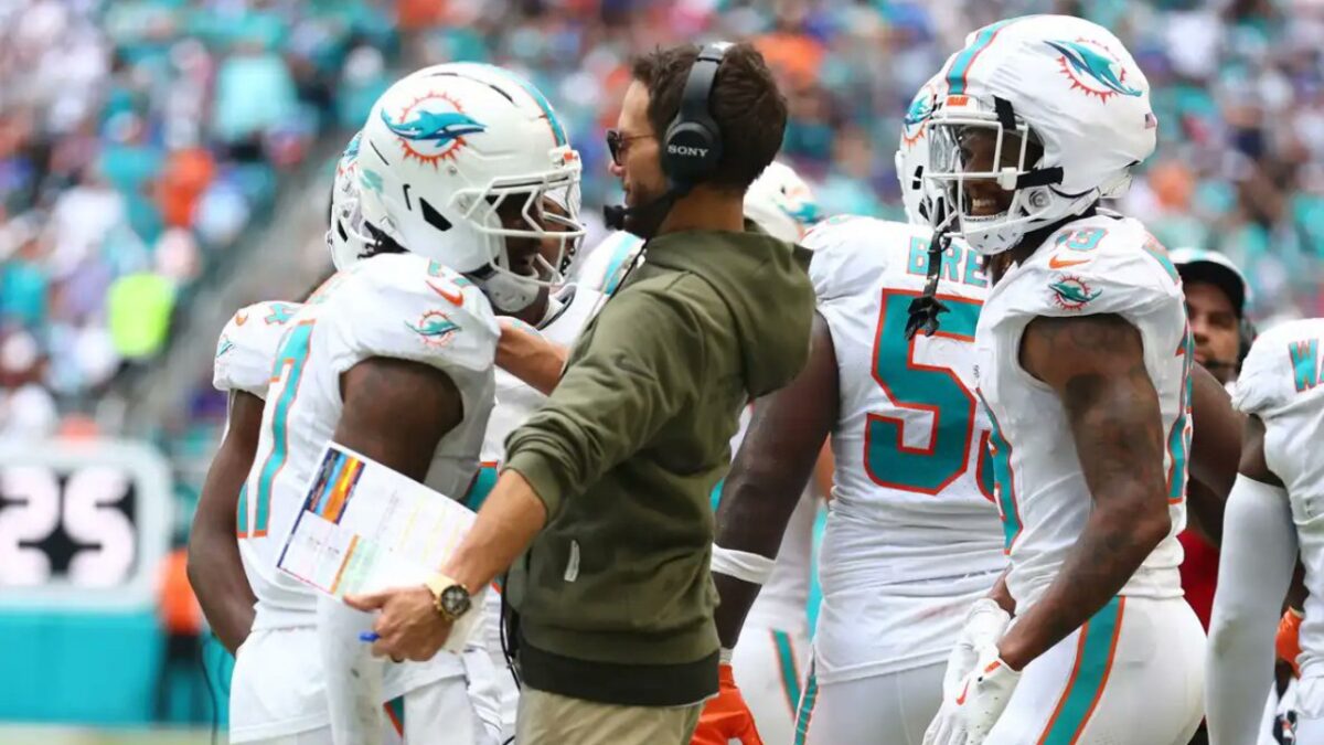 Mike McDaniel was ecstatic watching his Dolphins perform