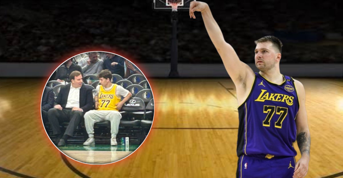 Bold NBA Fan Wearing Luka Doncic Jersey While Talking to Mavs’ Patrick Dumont Courtside Wins over Netizens