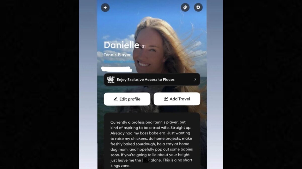 Danielle Collins' dating profile