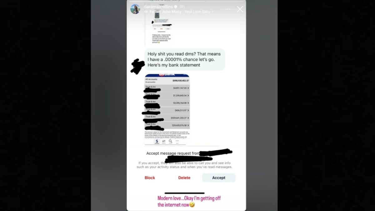 Danielle Collins' Instagram story (2)