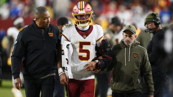 Jayden Daniels' elbow injury compound Commanders' woes