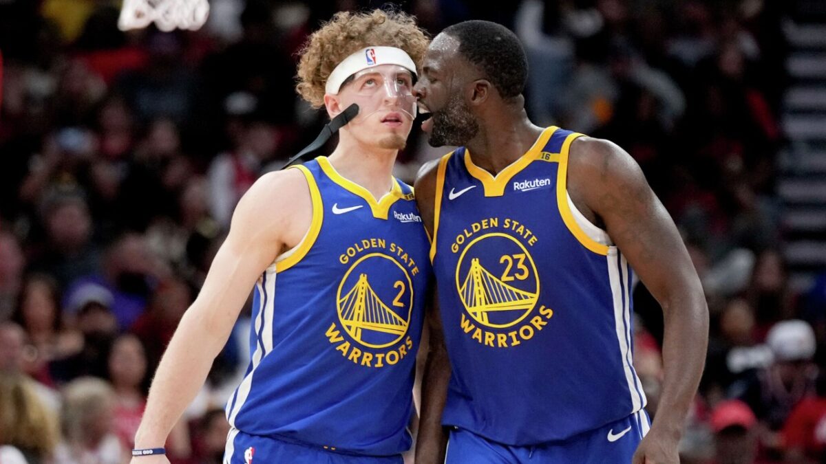Brandin Podziemski and Draymond Green