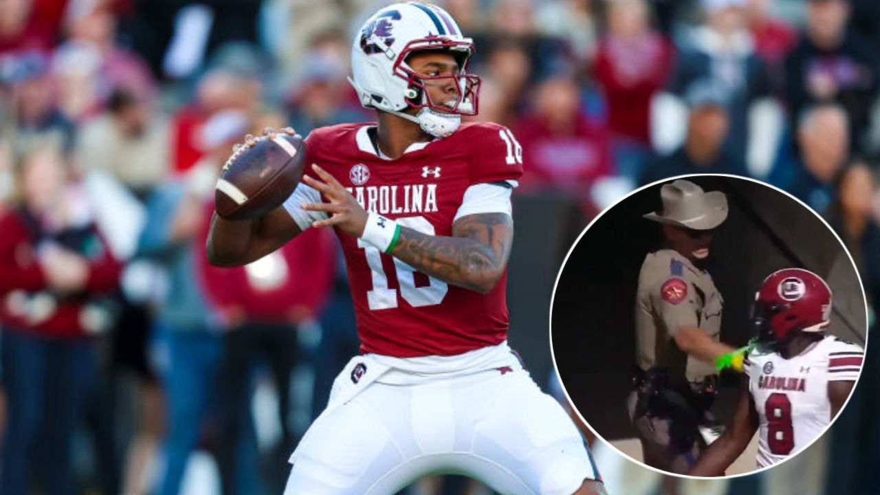(Video) State Trooper Yells at South Carolina Players After Bumping into Them During Texas A&M Game, Sent Home