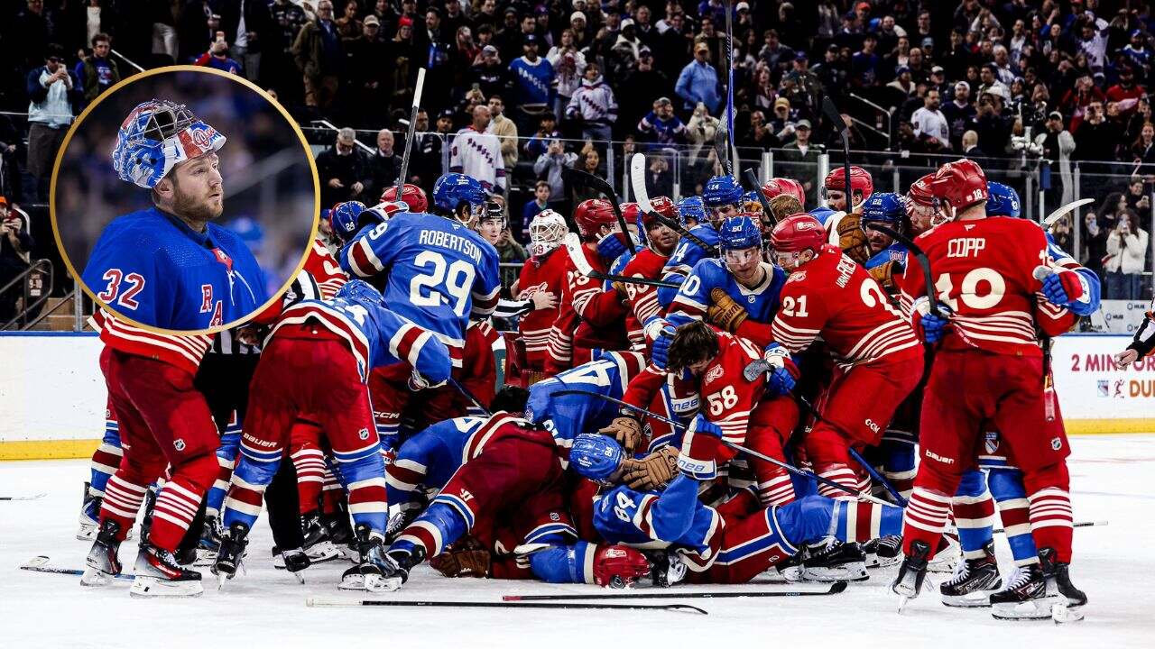Jonathan Quick Sparking Benches Clearing Brawl Following Red Wings-Rangers Game Leaves Fans Divided