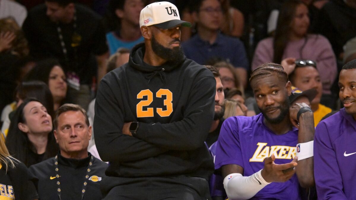 LeBron James Concerned About His 'Baby Lungs' Ahead of 23rd Season Debut 1 LeBron James with Lakers teammates on the bench