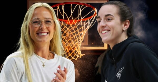 Sophie Cunningham and Caitlin Clark