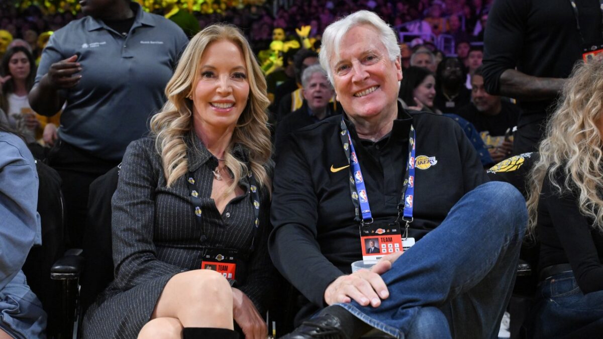 Jeanie Buss with Mark Walter