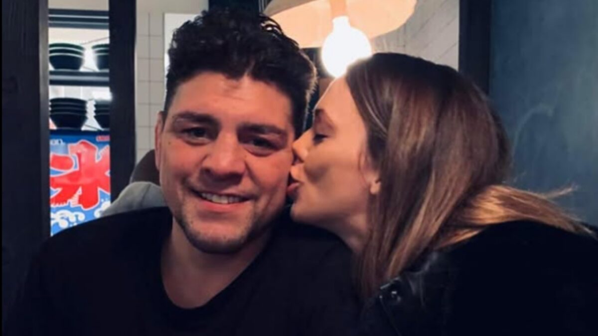 Nick Diaz with his girlfriend