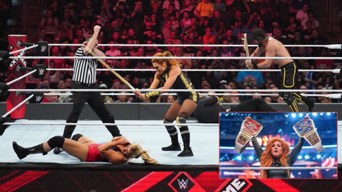 Becky Lynch, Seth Rollins, Lacey Evans and Baron Corbin