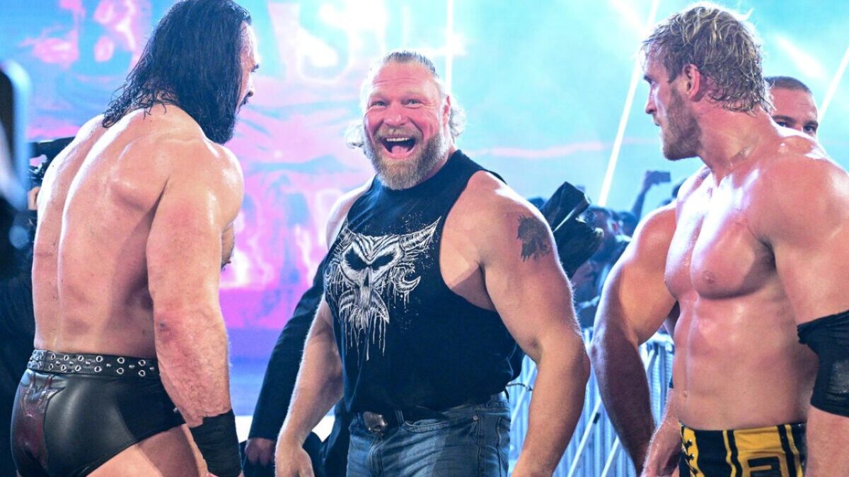 Bronson Reed Comments on Brock Lesnar's Hilarious Fall on This Week's Raw 1 Drew McIntyre, Brock Lesnar, Logan Paul