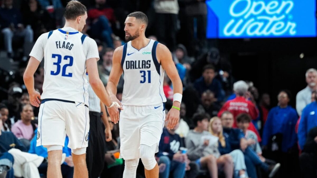 Klay Thompson Naming His $500,000 Boat After Girlfriend Megan Thee Stallion Sends Fans Reeling - "Getting Another Ring Soon" 1 Cooper Flagg and Klay Thompson in their win over the Clippers