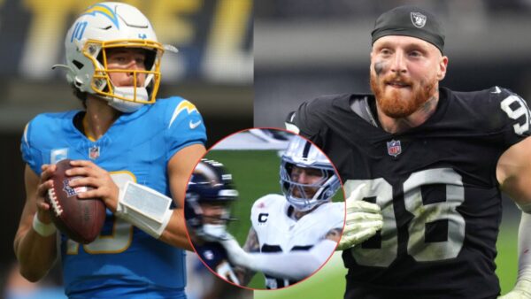 (Video) Maxx Crosby Shoves ‘Pumped up’ Justin Herbert for No Reason, Gets Penalized