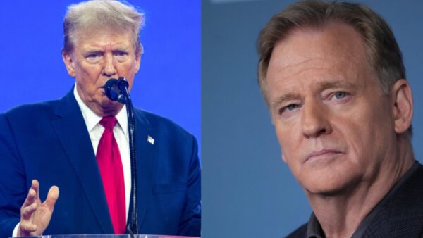President Donald Trump and NFL Commissioner Roger Goodell