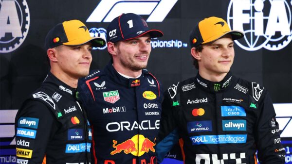 Lando Norris, Max Verstappen and Oscar Piastri (via Red Bull)