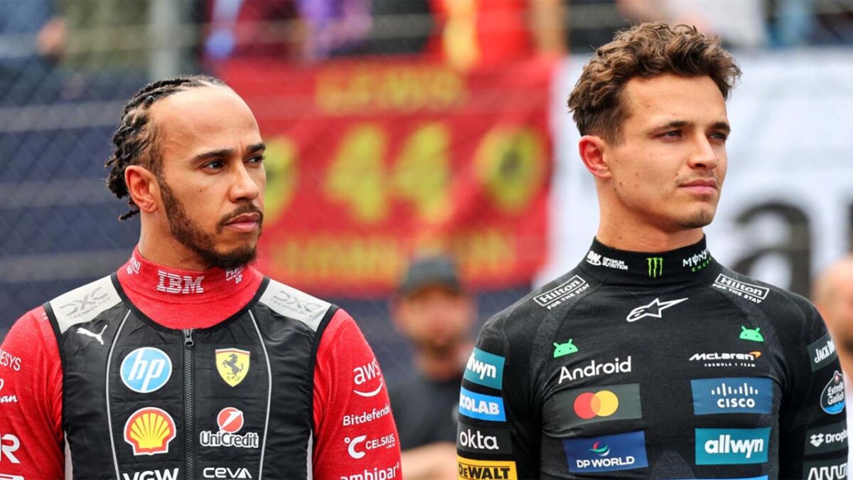 Reigning F1 Champion Lando Norris Hails Lewis Hamilton as The "Best of All Time" 1 Lewis Hamilton and Lando Norris (via Getty)