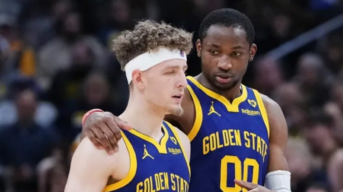 Brandin Podziemski and Jonathan Kuminga