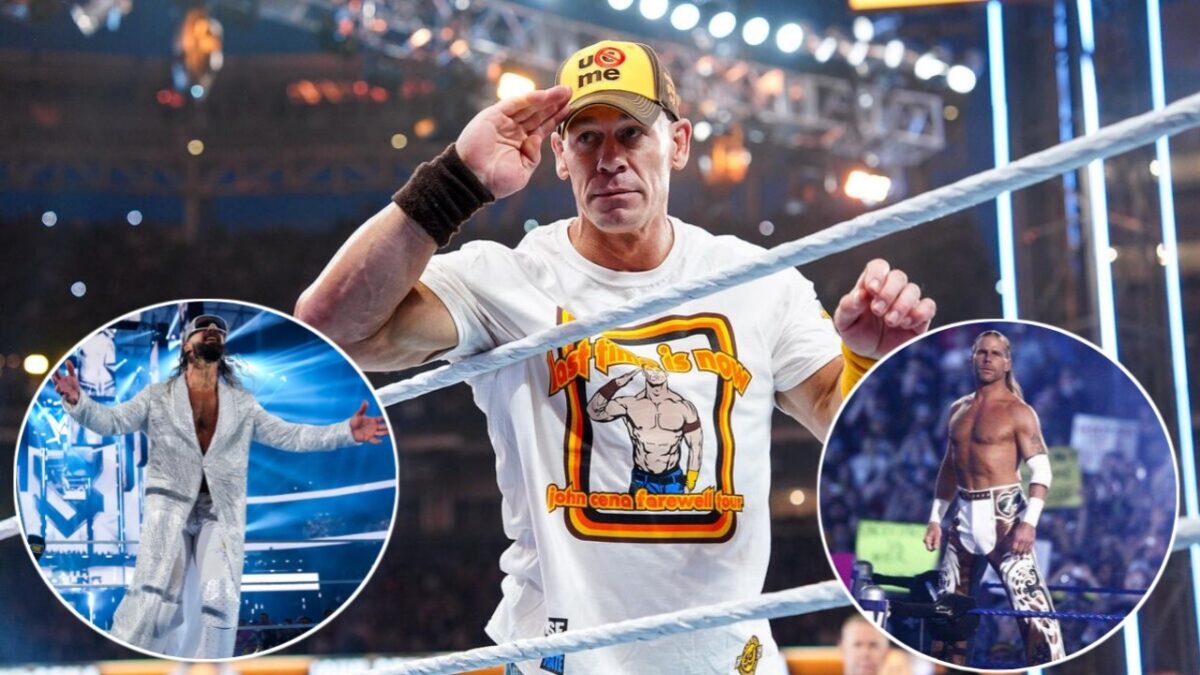 John Cena, Shawn Michaels and Seth Rollins