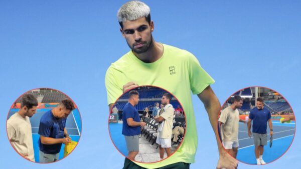 Carlos Alcaraz and Ronaldo Nazario played tennis in Miami