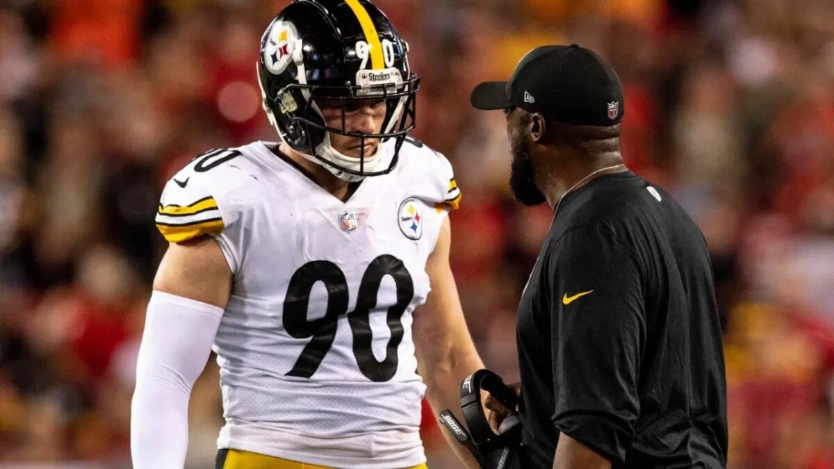 TJ Watt and head coach Mike Tomlin
