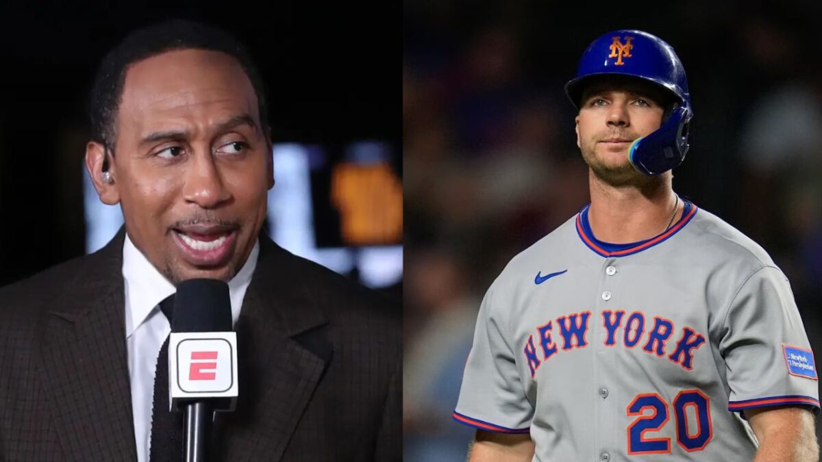 Stephen A. Smith Making Error While Speaking About Pete Alonso's Exit from NY Mets Has Fans Trolling Him: "Bro Never Knows What He's Talking About" 1 Stephen A. Smith and Pete Alonso