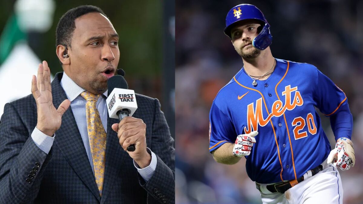 Stephen A. Smith Making Error While Speaking About Pete Alonso's Exit from NY Mets Has Fans Trolling Him: "Bro Never Knows What He's Talking About" 2 Stephen A. Smith and Pete Alonso
