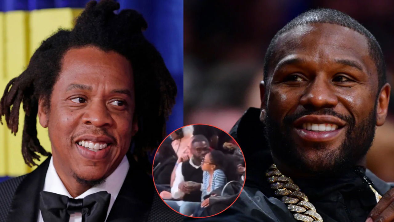 WATCH: Floyd Mayweather Pulling Out Wads of Cash In Front of Billionaire Rapper Jay-Z Goes Viral