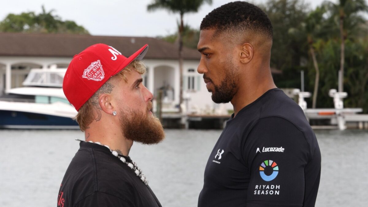 Anthony Joshua vs. Jake Paul face-to-face