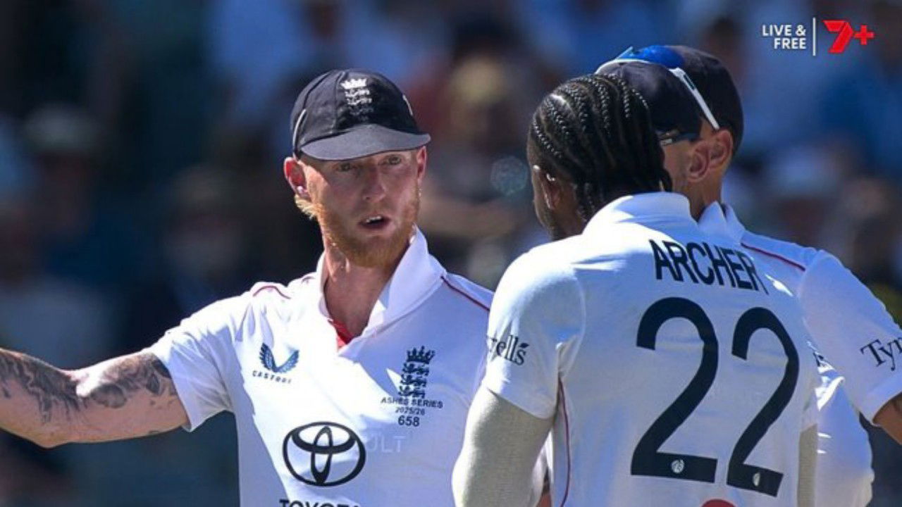 (Video) Ben Stokes Gets Into Heated Exchange With Jofra Archer During Adelaide Test