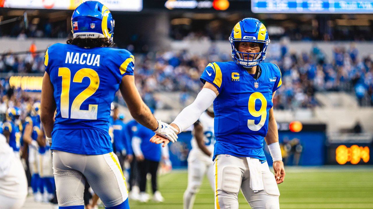 Puka Nacua and Matthew Stafford against the Seahawks