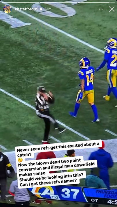 Kelly Stafford's IG post