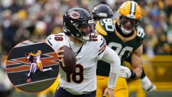 (Video) Caleb Williams Throws an Insane 46-Yard Long Pass to DJ Moore for a Famous Bears Win in OT Against Packers
