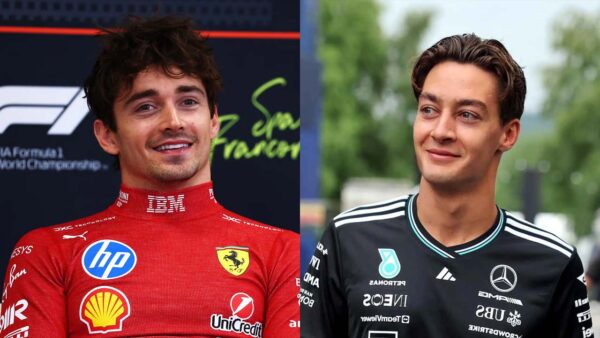 George Russell Brands Charles Leclerc’s Secret Santa Gift “Naughty”