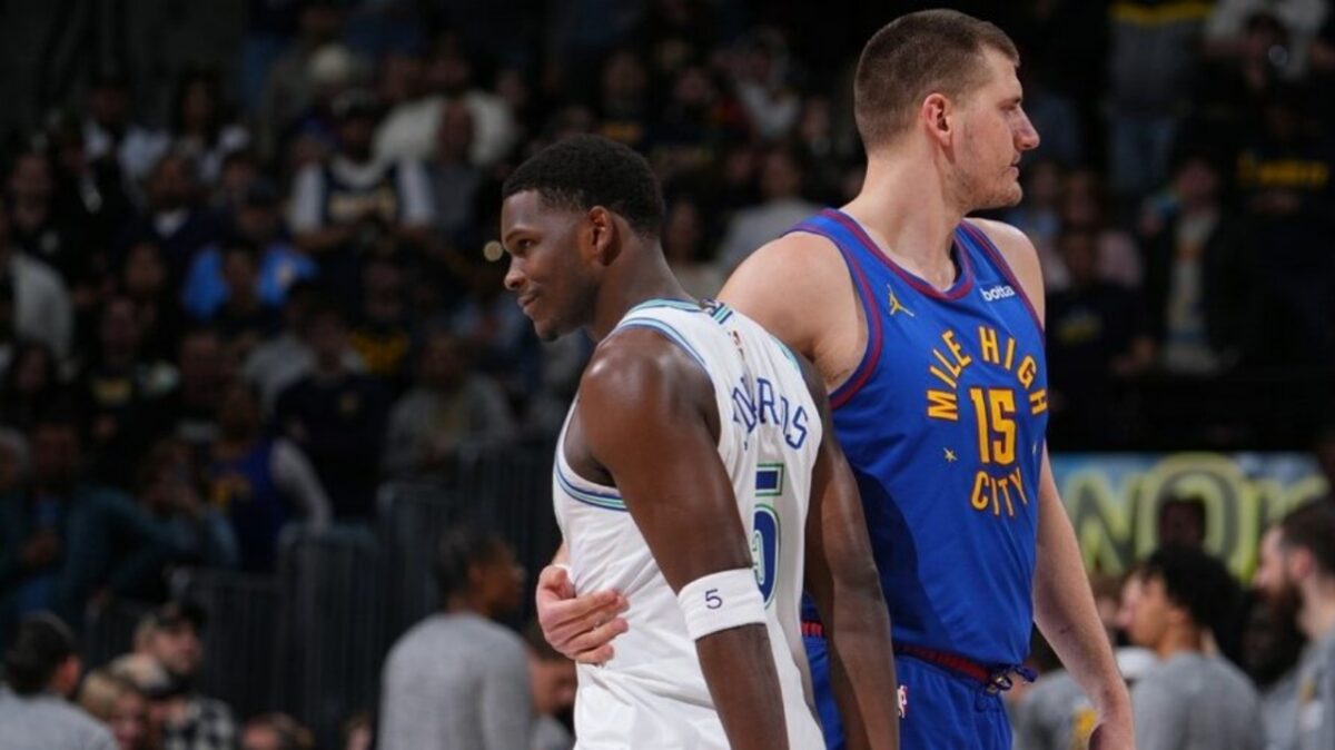 Anthony Edwards and Nikola Jokic