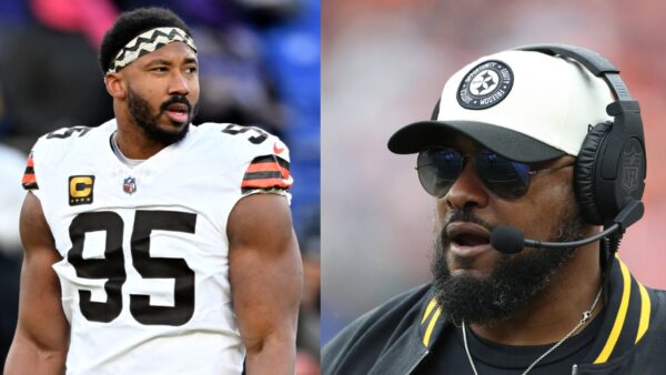 Mike Tomlin Denies Focus on Stopping Myles Garrett From Beating TJ Watt’s 22.5 Sack Record