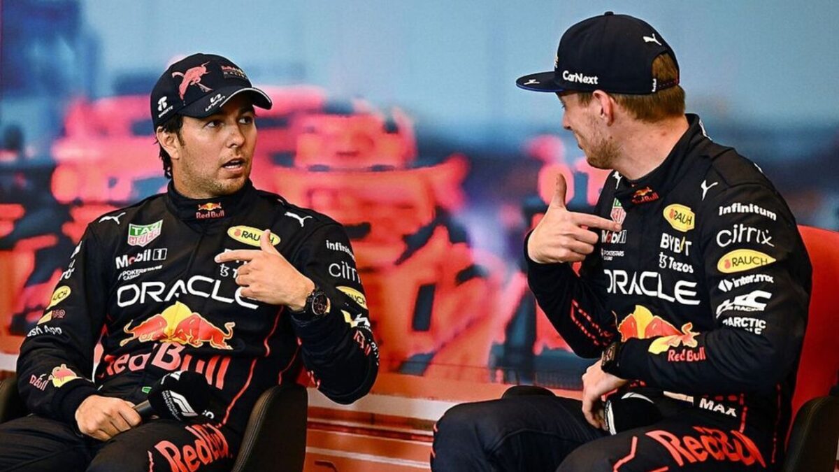 Sérgio Perez and Max Verstappen