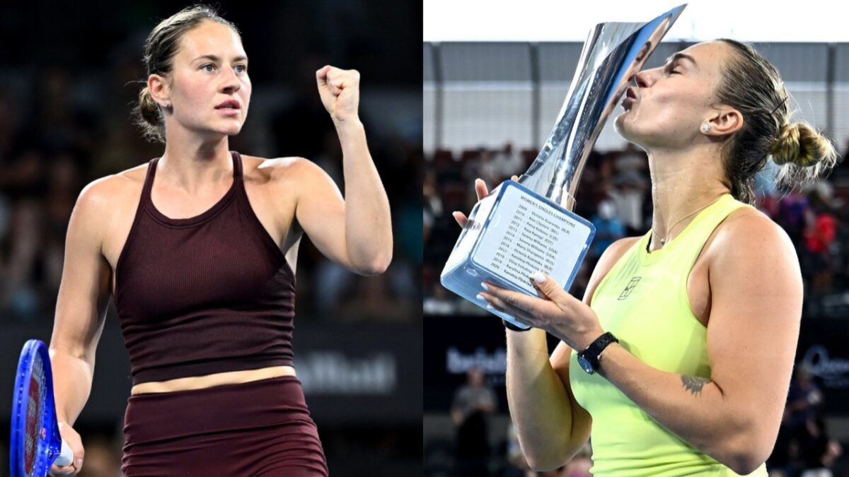 (Video) Aryna Sabalenka Kisses her Biceps in Response to Marta Kostyuk's 'Testosterone' Comments in the Brisbane Final 2 Marta Kostyuk, Aryna Sabalenka