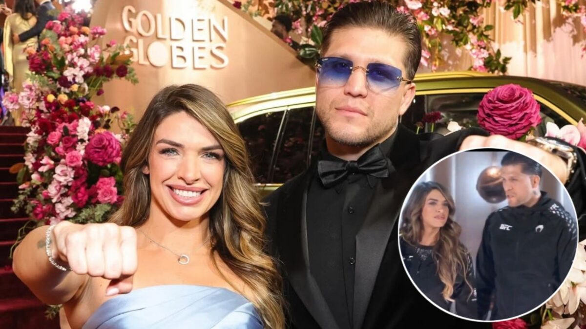 Brian Ortega and Mackenzie Dern at the Golden Globe