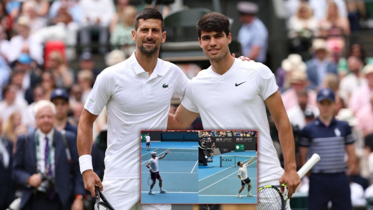 Novak Djokovic and Carlos Alcaraz (via X/The Tennis Letter/The Big 3)