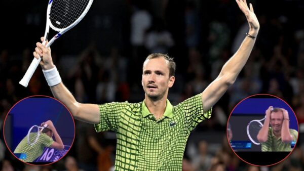 (Video) Daniil Medvedev Gives Priceless Reaction to Stunning Tweener from Amateur at One Point Slam