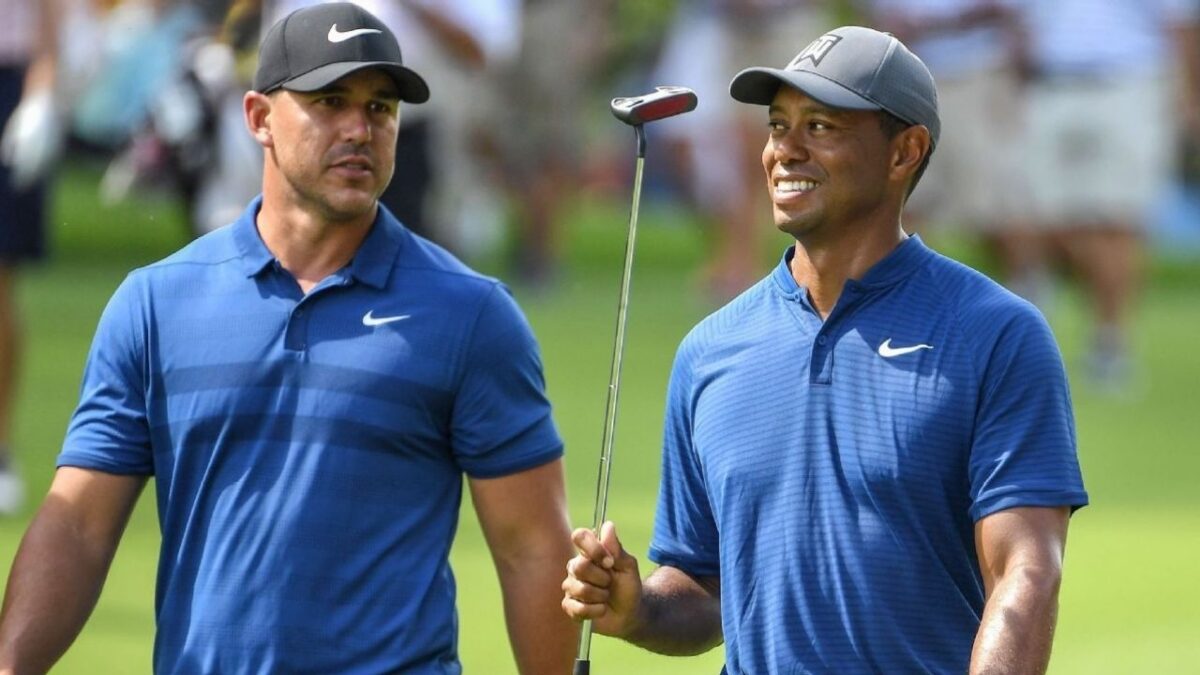 Brooks Koepka and Tiger Woods