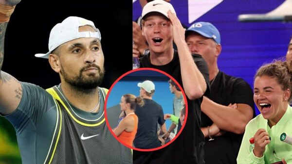 (Video) Jasmine Paolini Taps Jannik Sinner’s Arm After Nick Kyrgios’ Defeat at One Point Slam