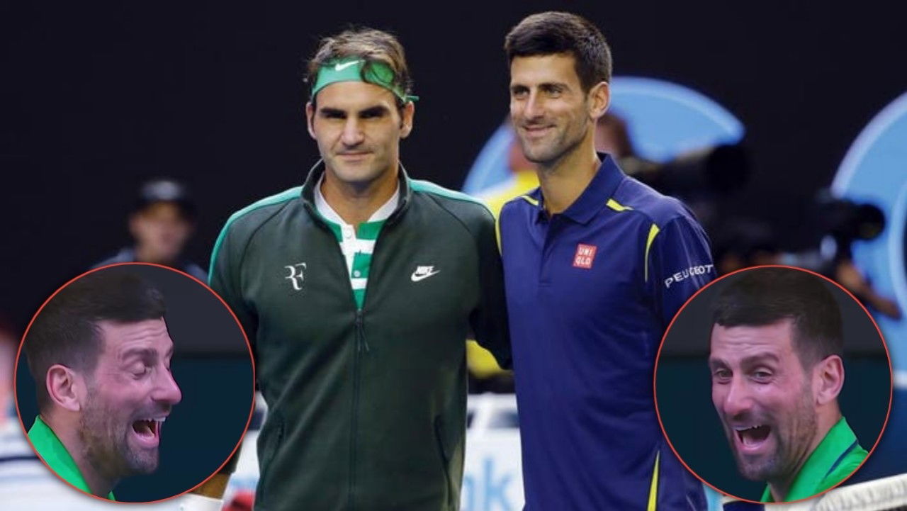 (Video) Novak Djokovic Gives Priceless Reaction to “Let’s Go, Roger!” Heckle During Australian Open Practice Match