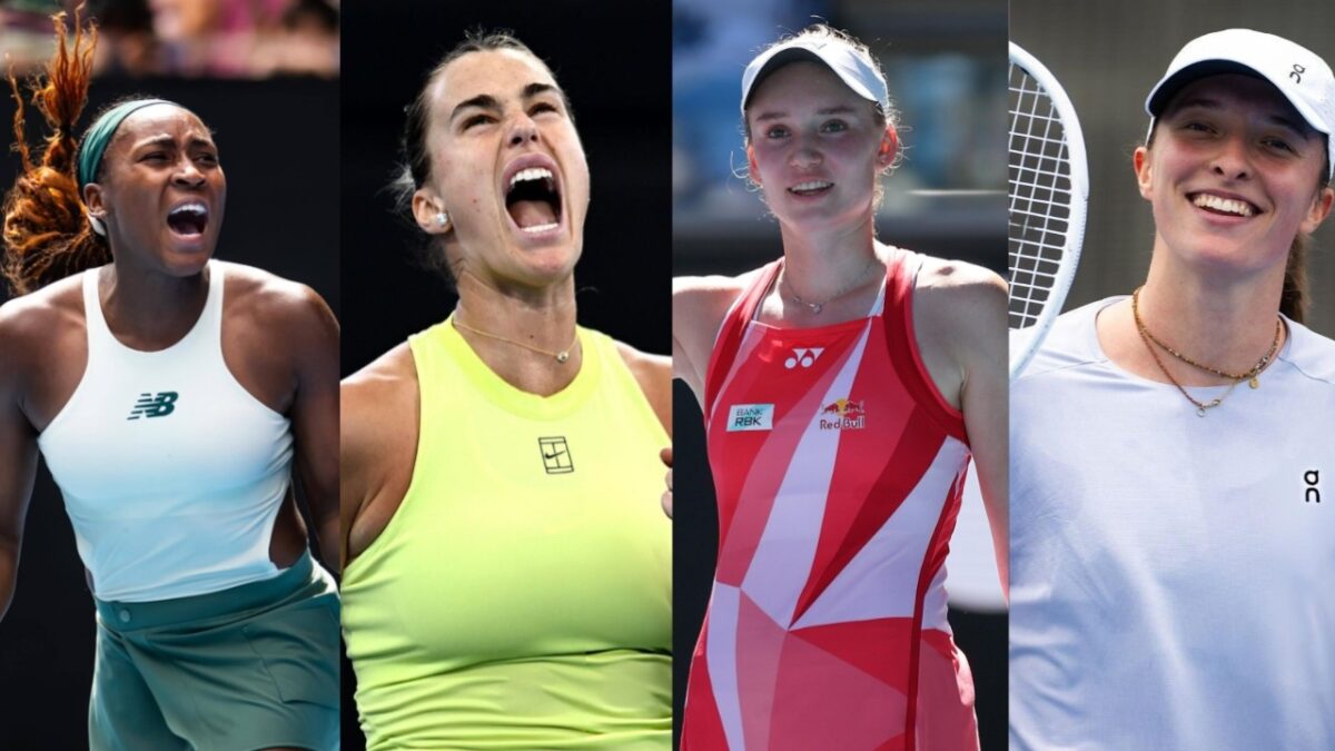 Coco Gauff, Aryna Sabalenka, Elena Rybakina, Iga Swiatek