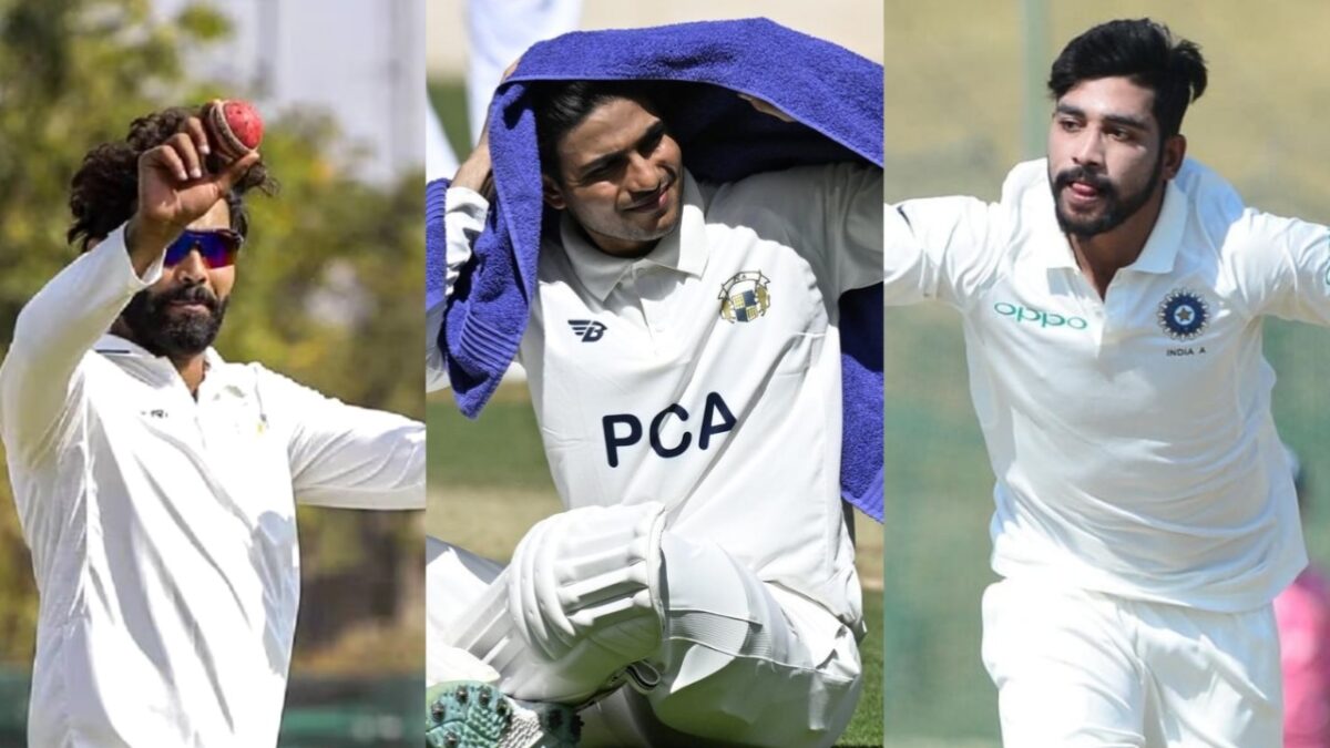 Shubman Gill, Ravindra Jadeja, Mohammed Siraj