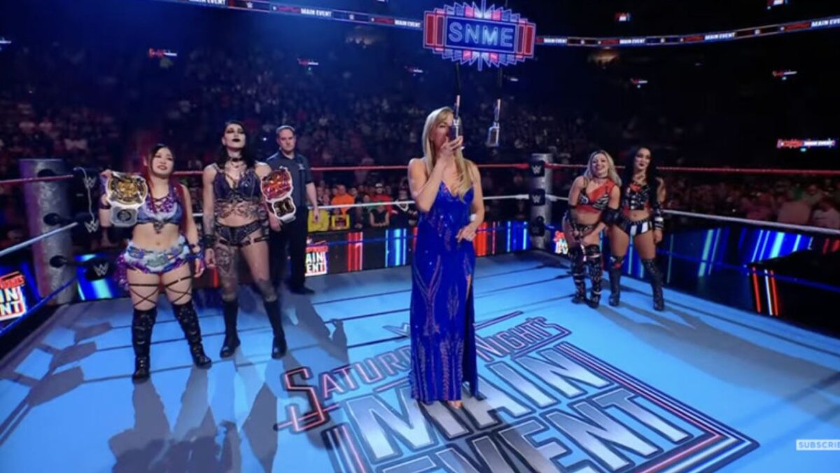 Iyo Sky and Rhea Ripley retained the WWE women's tag team titles