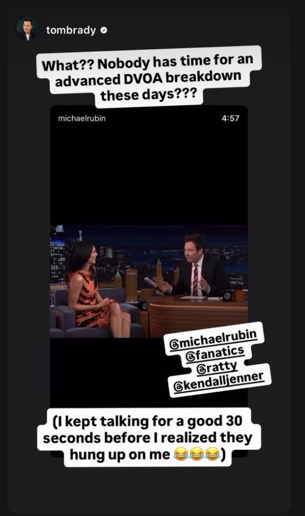 Tom Brady joking about the FaceTime