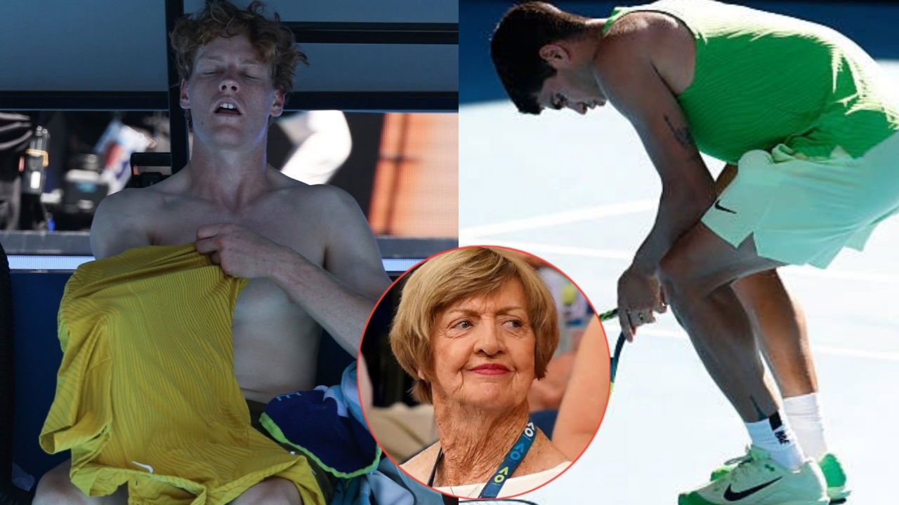 Margaret Court Makes Wild Claim on Heat Policy After Carlos Alcaraz and Jannik Sinner Suffer Cramps at the Australian Open