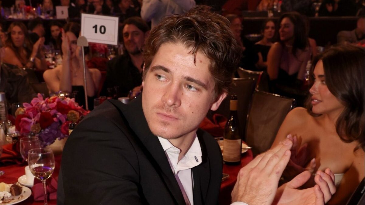 Justin Herbert at the Clive Davis Pre-Grammys Bash (Image via @extratv on X)