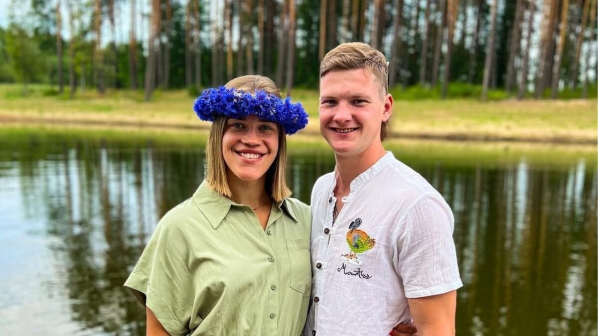 Latvian lugers Martins Bots and Elina Bota (Image via Instagram/@elinaieva)