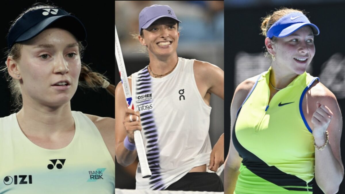 Elena Rybakina, Iga Swiatek, and Amanda Anisimova (via X/The Tennis Letter)